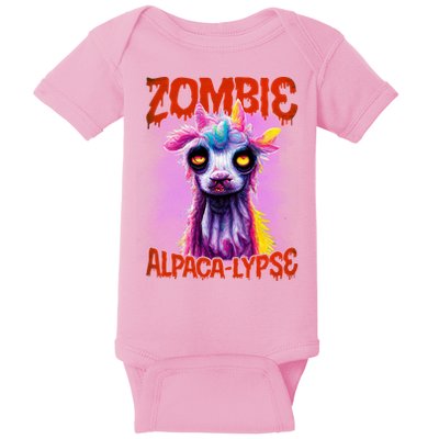 Zombie Alpaca Lypse Halloween Llama Spooky Costumes Graphic Plus Size Baby Bodysuit
