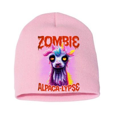 Zombie Alpaca Lypse Halloween Llama Spooky Costumes Graphic Plus Size Short Acrylic Beanie