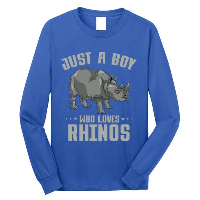 Zoo Animal Lover Africa Safari Pachyderm Rhino Cool Gift Long Sleeve Shirt