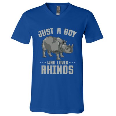 Zoo Animal Lover Africa Safari Pachyderm Rhino Cool Gift V-Neck T-Shirt