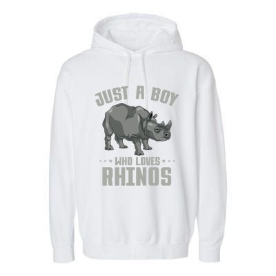 Zoo Animal Lover Africa Safari Pachyderm Rhino Cool Gift Garment-Dyed Fleece Hoodie