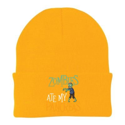 Zombies Ate My Pancreas Funny Gift T1d Diabetic Diabetes Awareness Meaningful Gi Knit Cap Winter Beanie