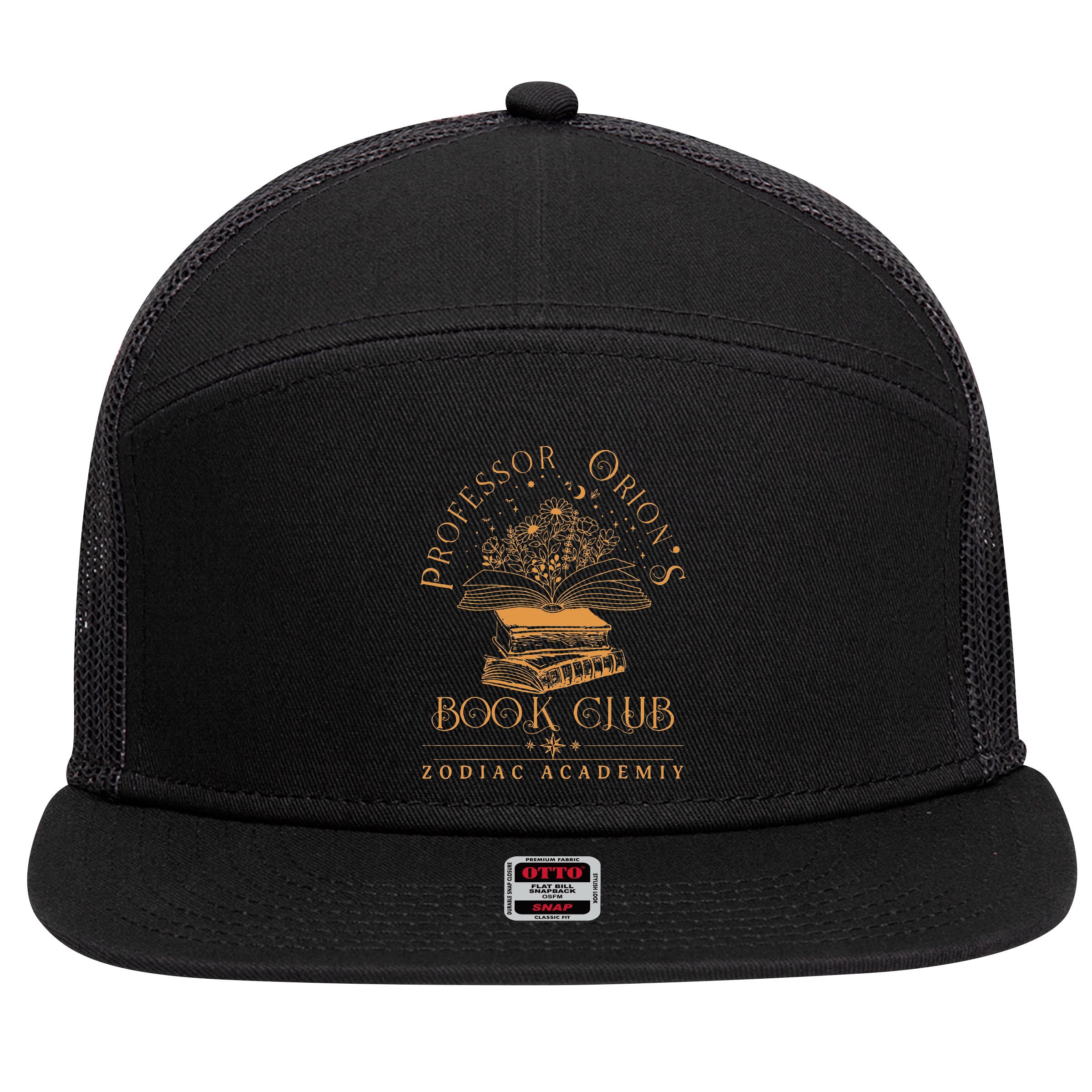 Zodiac Academy Professor Orions Book Club Book Nerd S 7 Panel Mesh Trucker Snapback Hat