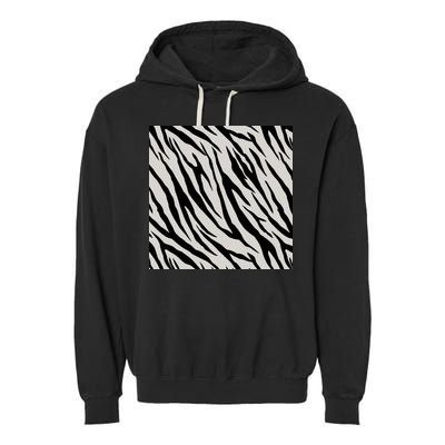Zebra Animal Print Garment-Dyed Fleece Hoodie