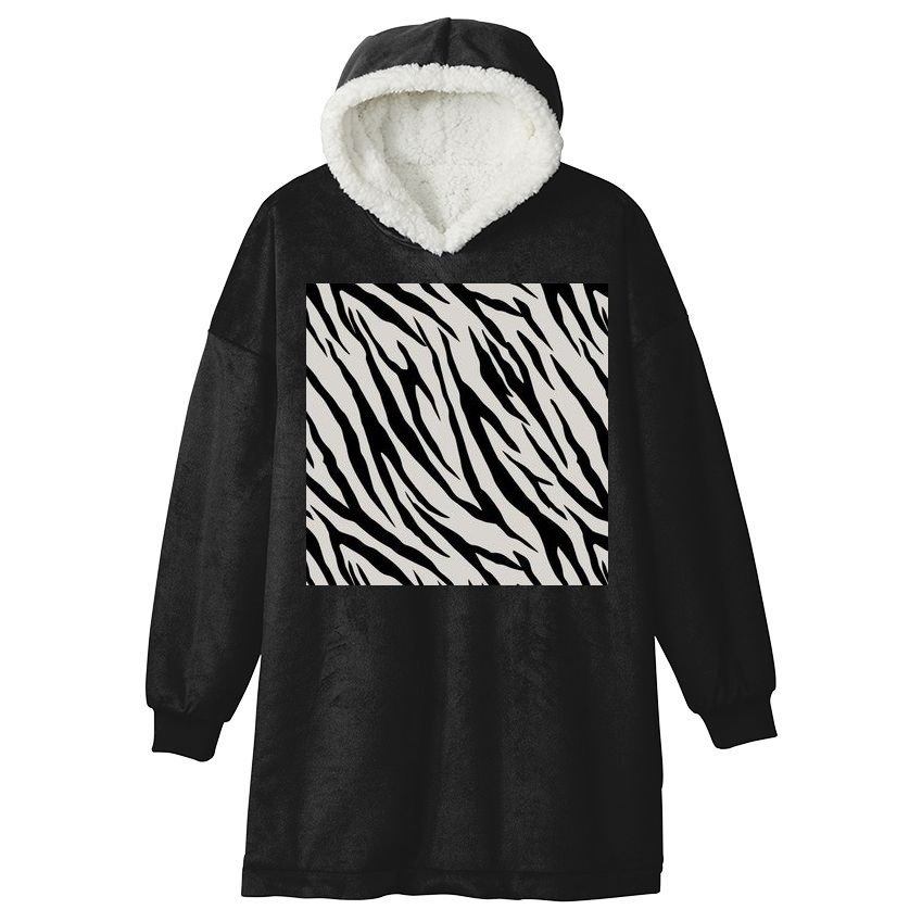 Zebra Animal Print Hooded Wearable Blanket
