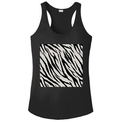 Zebra Animal Print Ladies PosiCharge Competitor Racerback Tank