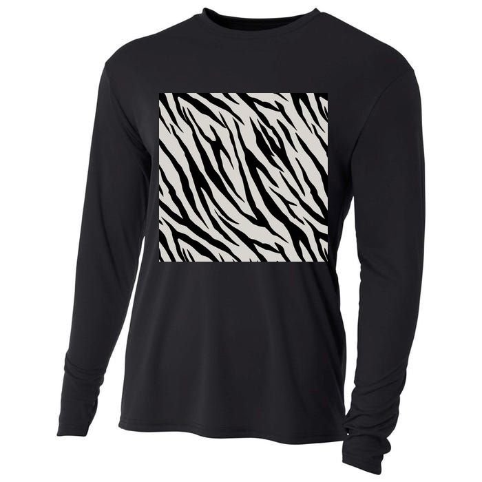 Zebra Animal Print Cooling Performance Long Sleeve Crew