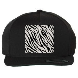 Zebra Animal Print Wool Snapback Cap