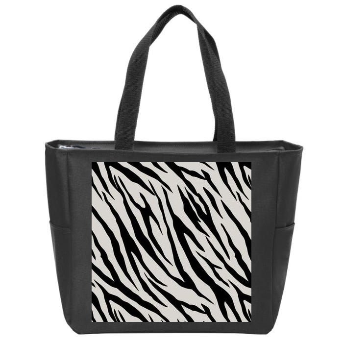 Zebra Animal Print Zip Tote Bag