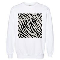 Zebra Animal Print Garment-Dyed Sweatshirt