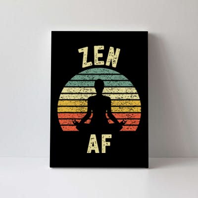 Zen Af Retro Yoga Cute Funny Gift Canvas