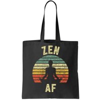 Zen Af Retro Yoga Cute Funny Gift Tote Bag