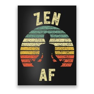 Zen Af Retro Yoga Cute Funny Gift Poster