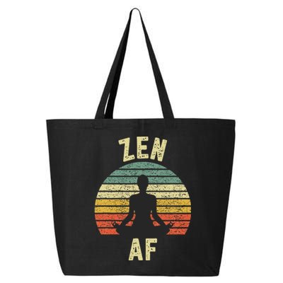 Zen Af Retro Yoga Cute Funny Gift 25L Jumbo Tote