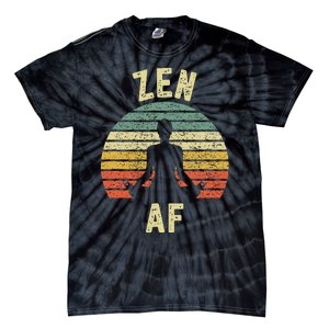 Zen Af Retro Yoga Cute Funny Gift Tie-Dye T-Shirt