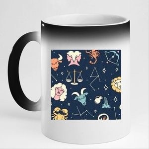 Zodiac Astrology Signs 11oz Black Color Changing Mug