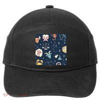 Zodiac Astrology Signs 7-Panel Snapback Hat