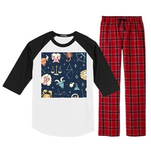 Zodiac Astrology Signs Raglan Sleeve Pajama Set