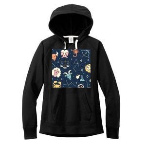 Zodiac Astrology Signs Women's Fleece Hoodie