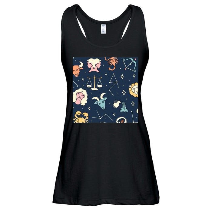 Zodiac Astrology Signs Ladies Essential Flowy Tank