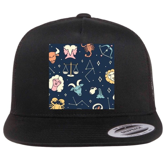Zodiac Astrology Signs Flatbill Hat