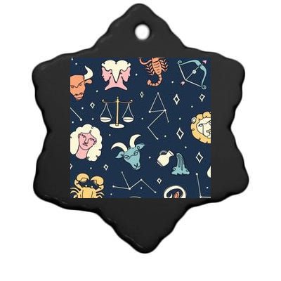 Zodiac Astrology Signs Ceramic Star Ornament