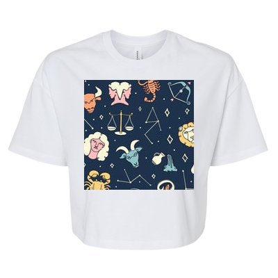 Zodiac Astrology Signs Bella+Canvas Jersey Crop Tee