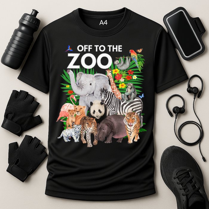 Zoo Animals Safari Party A Day At The Zoo Safari Zoo Animal Cooling Performance Crew T-Shirt