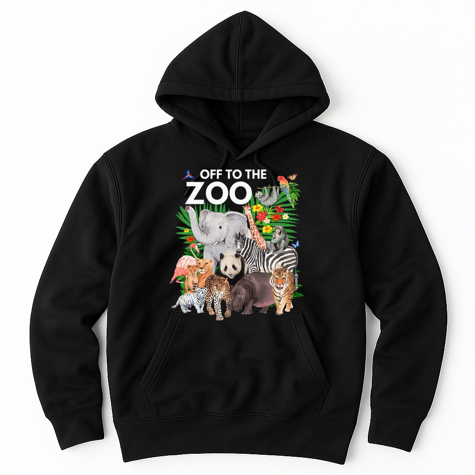 Zoo Animals Safari Party A Day At The Zoo Safari Zoo Animal Hoodie