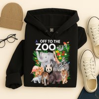 Zoo Animals Safari Party A Day At The Zoo Safari Zoo Animal Hoodie