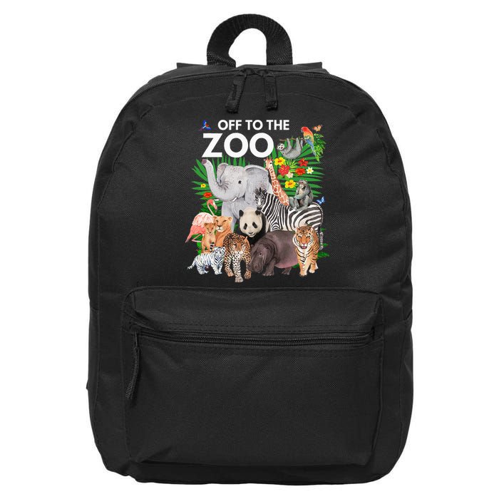 Zoo Animals Safari Party A Day At The Zoo Safari Zoo Animal 16 in Basic Backpack