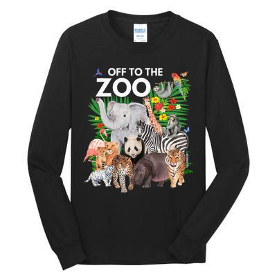 Zoo Animals Safari Party A Day At The Zoo Safari Zoo Animal Tall Long Sleeve T-Shirt
