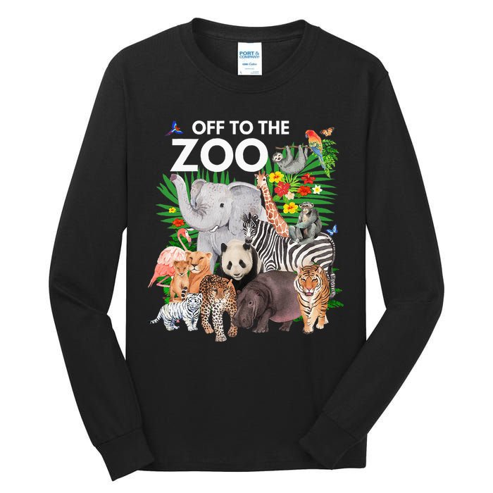 Zoo Animals Safari Party A Day At The Zoo Safari Zoo Animal Tall Long Sleeve T-Shirt
