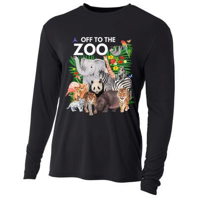 Zoo Animals Safari Party A Day At The Zoo Safari Zoo Animal Cooling Performance Long Sleeve Crew