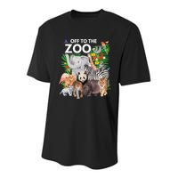 Zoo Animals Safari Party A Day At The Zoo Safari Zoo Animal Youth Performance Sprint T-Shirt