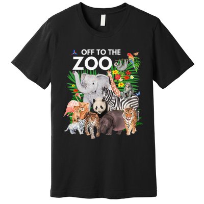 Zoo Animals Safari Party A Day At The Zoo Safari Zoo Animal Premium T-Shirt