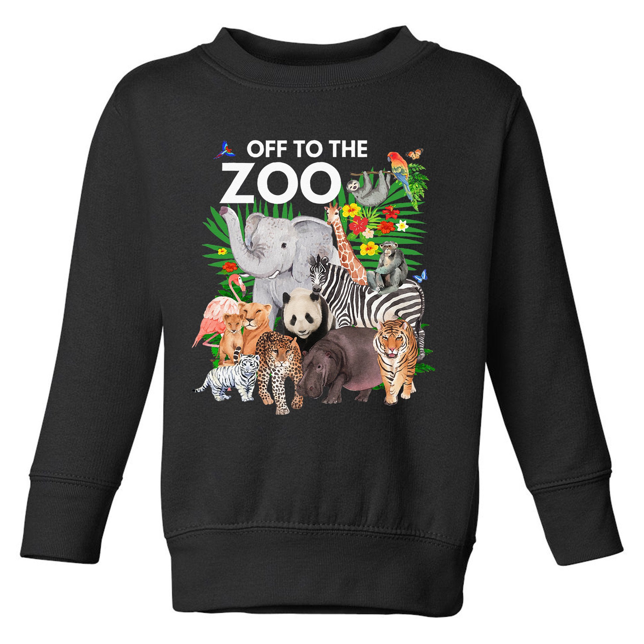 Zoo Animals Safari Party A Day At The Zoo Safari Zoo Animal Toddler Sweatshirt