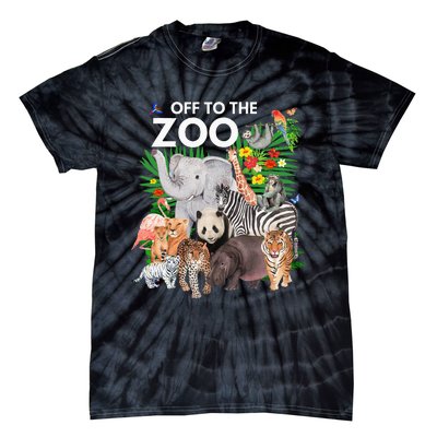 Zoo Animals Safari Party A Day At The Zoo Safari Zoo Animal Tie-Dye T-Shirt