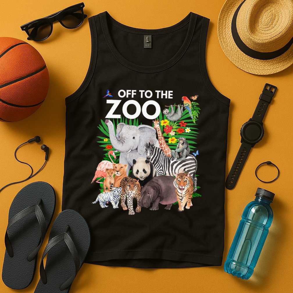 Zoo Animals Safari Party A Day At The Zoo Safari Zoo Animal Tank Top