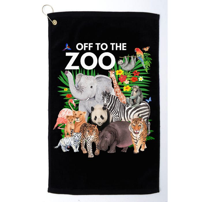 Zoo Animals Safari Party A Day At The Zoo Safari Zoo Animal Golf Towel