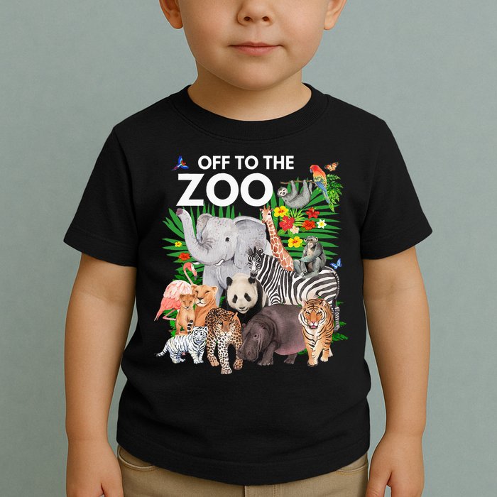 Zoo Animals Safari Party A Day At The Zoo Safari Zoo Animal Toddler T-Shirt