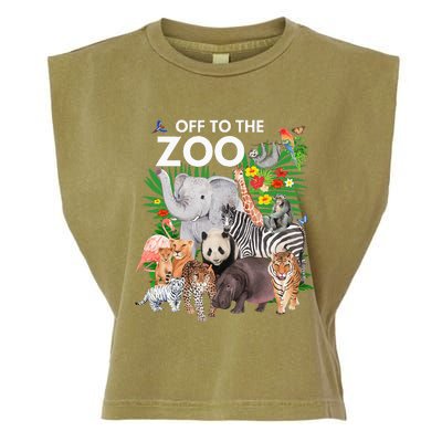 Zoo Animals Safari Party A Day At The Zoo Safari Zoo Animal Garment-Dyed Women's Muscle Tee