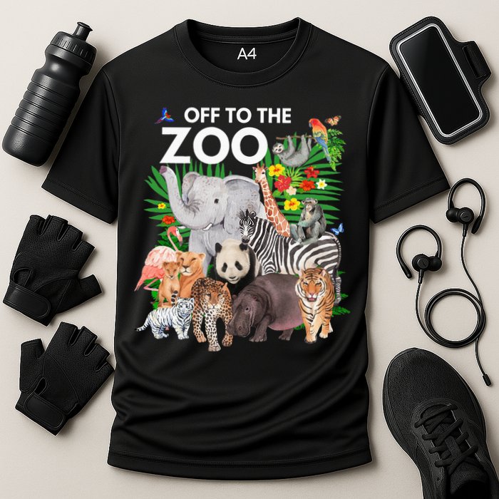 Zoo Animals Safari Party A Day At The Zoo Safari Zoo Animal Performance Shirt
