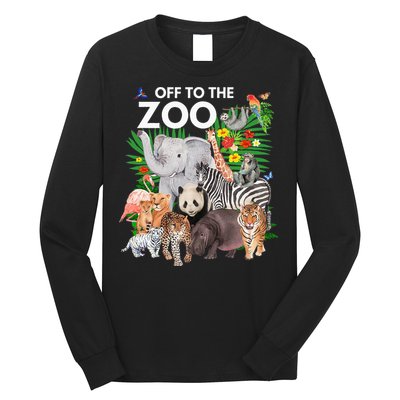 Zoo Animals Safari Party A Day At The Zoo Safari Zoo Animal Long Sleeve Shirt