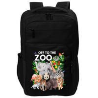 Zoo Animals Safari Party A Day At The Zoo Safari Zoo Animal Impact Tech Backpack