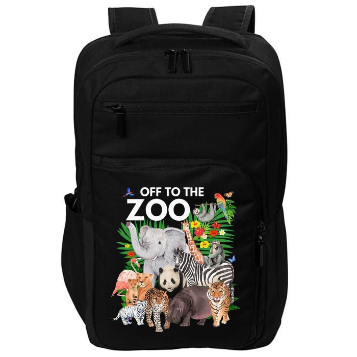 Zoo Animals Safari Party A Day At The Zoo Safari Zoo Animal Impact Tech Backpack