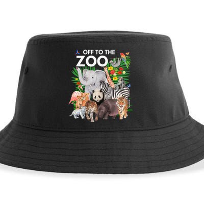 Zoo Animals Safari Party A Day At The Zoo Safari Zoo Animal Sustainable Bucket Hat