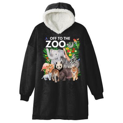 Zoo Animals Safari Party A Day At The Zoo Safari Zoo Animal Hooded Wearable Blanket