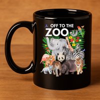 Zoo Animals Safari Party A Day At The Zoo Safari Zoo Animal 11oz C Handle Ceramic Mug