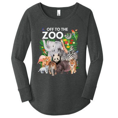 Zoo Animals Safari Party A Day At The Zoo Safari Zoo Animal Women's Perfect Tri Tunic Long Sleeve Shirt